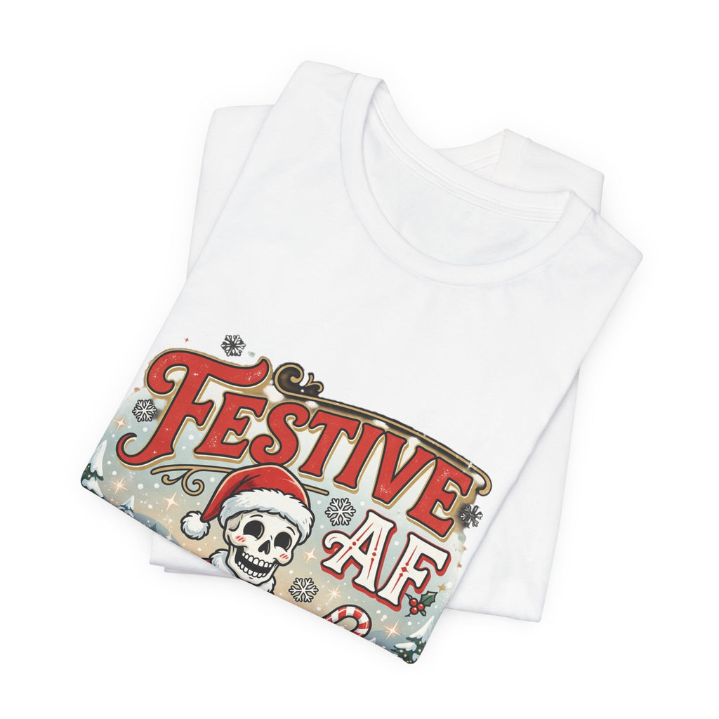 Festive AF Skull Santa T-Shirt