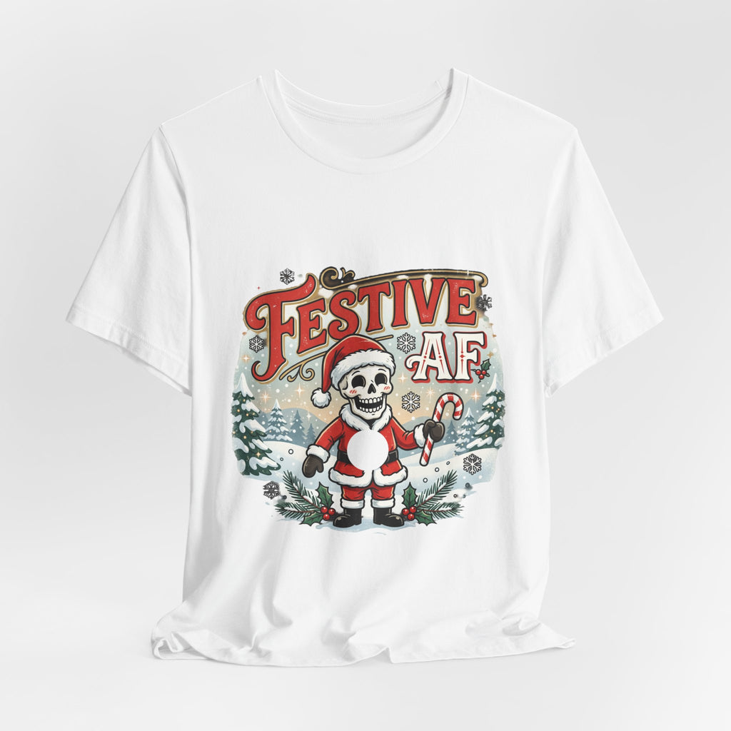 Festive AF Skull Santa T-Shirt