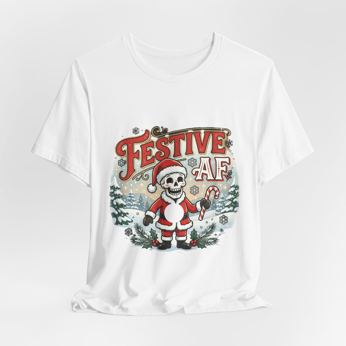 Festive AF Skull Santa T-Shirt